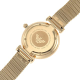 Shop Authentic Emporio Armani Retro Gold Dial Gold Mesh Bracelet Watch For Women - AR1957 - Luxxuri