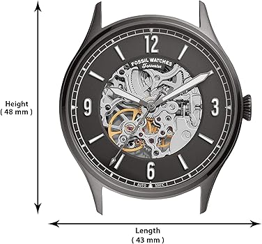  Shop Authentic Fossil Forrester Automatic Skeleton Grey Dial Brown Leather Strap Watch for Men - ME3178 - Luxxuri