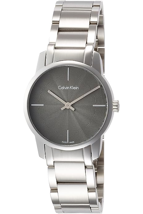  Shop Authentic Calvin Klein City Grey Dial Silver Steel Strap Watch for Women - K2G23144 - Luxxuri