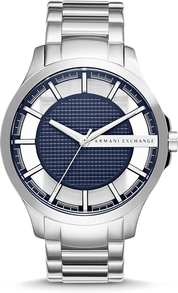  Shop Authentic Armani Exchange Hampton Chronograph Blue Dial Silver Steel Strap Watch For Men - AX2178 - Luxxuri