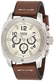  Shop Authentic Fossil Modern Machine White Dial Brown Leather Strap Watch for Men - FS4929 - Luxxuri