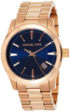  Shop Authentic Michael Kors Runway Blue Dial Rose Gold Stainless Steel Strap Watch for Women - MK7065 - Luxxuri