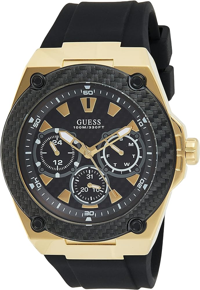  Shop Authentic Guess Legacy Black Dial Black Rubber Strap Watch for Men - W1049G5 - Luxxuri