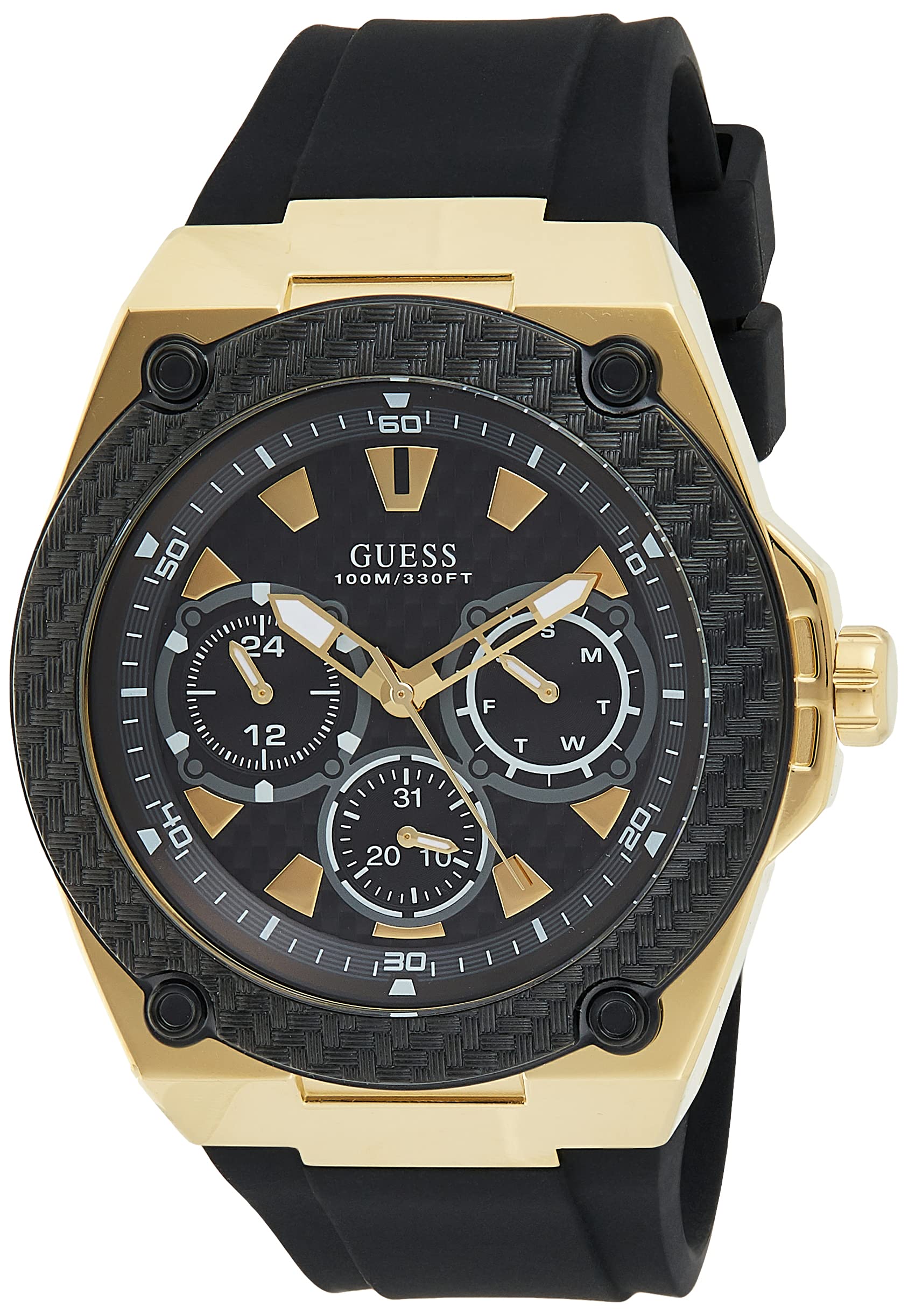  Shop Authentic Guess Legacy Black Dial Black Rubber Strap Watch for Men - W1049G5 - Luxxuri