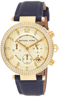  Shop Authentic Michael Kors Parker Gold Dial Blue Leather Strap Watch for Women - MK2280 - Luxxuri