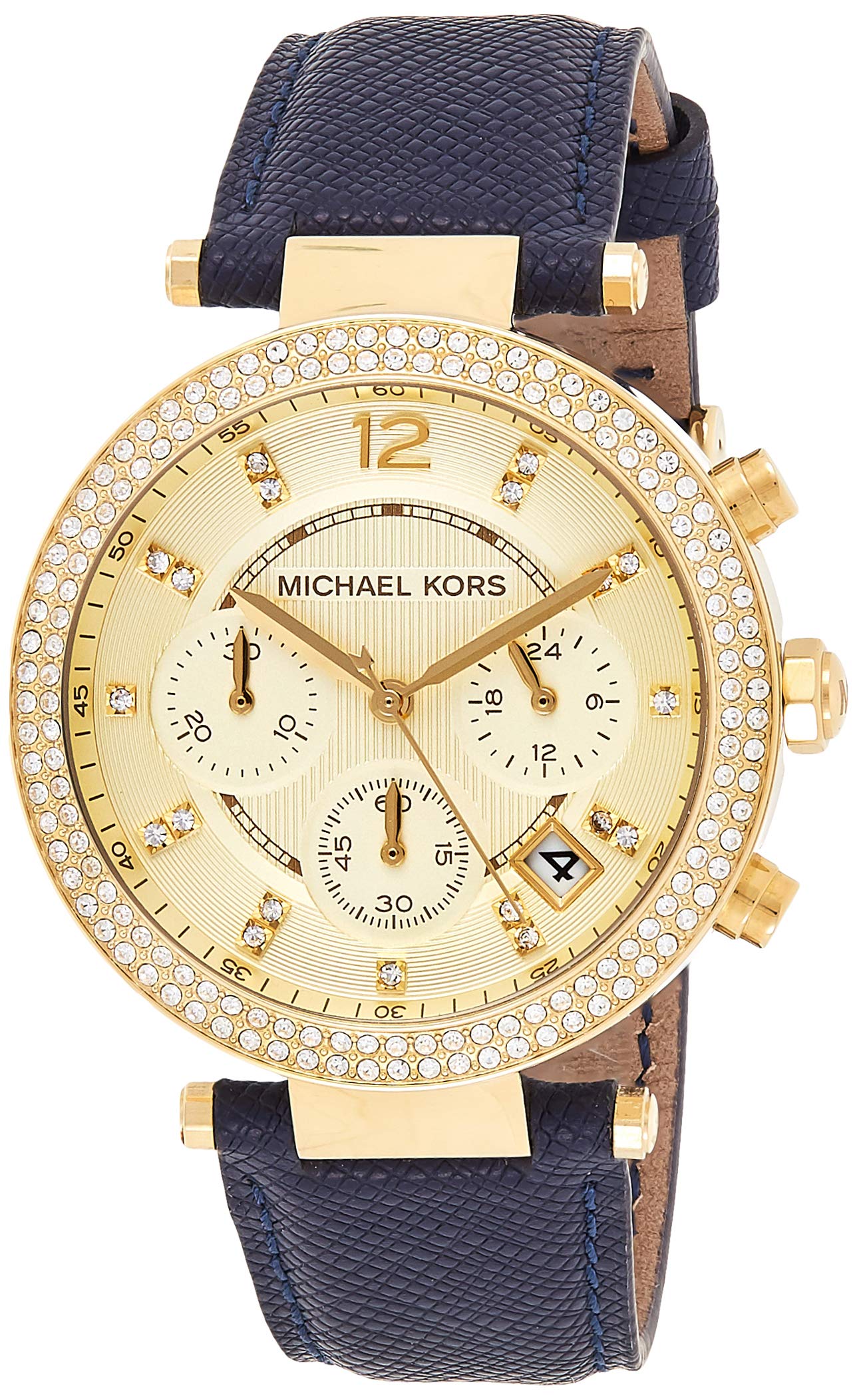  Shop Authentic Michael Kors Parker Gold Dial Blue Leather Strap Watch for Women - MK2280 - Luxxuri