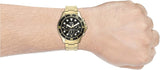  Shop Authentic Fossil FB-03 Chronograph Black Dial Gold Steel Strap Watch for Men - FS5727 - Luxxuri