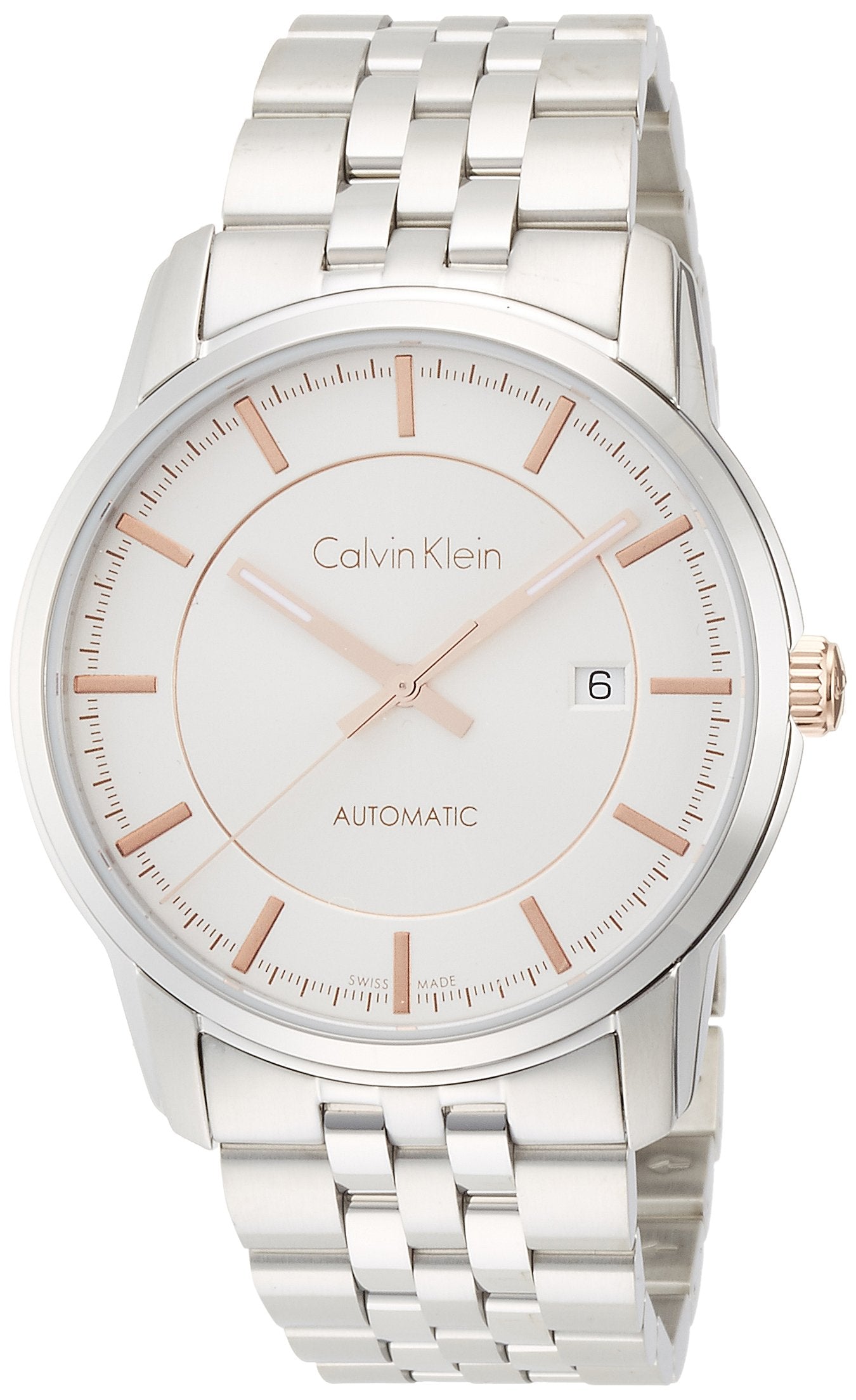  Shop Authentic Calvin Klein Infinity Silver Dial Silver Steel Strap Watch for Men - K5S34B46 - Luxxuri