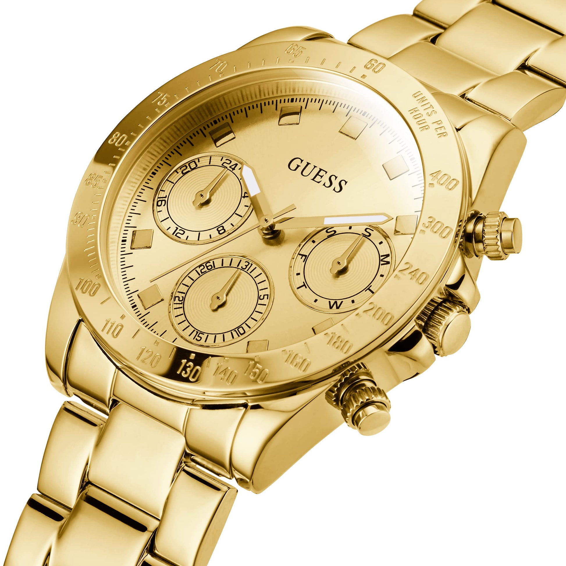  Shop Authentic Guess Eclipse Gold Dial Gold Steel Strap Watch for Women - GW0314L2 - Luxxuri