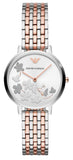  Shop Authentic Emporio Armani Silver Sunray Dial Two Tone Steel Strap Watch For Women - AR11113 - Luxxuri