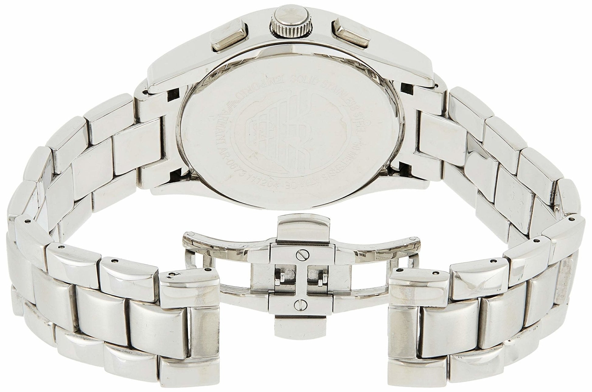  Shop Authentic Emporio Armani Valente Chronograph Black Dial Silver Stainless Steel Watch For Men - AR0673 - Luxxuri