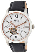  Shop Authentic Fossil Townsman Automatic White Dial Black Leather Strap Watch for Men - ME3104 - Luxxuri