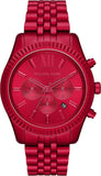  Shop Authentic Michael Kors Lexington Chronograph Red Dial Red Steel Strap Watch For Men - MK8814 - Luxxuri