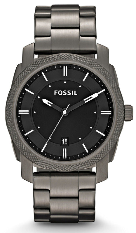  Shop Authentic Fossil Machine Chronograph Black Dial Grey Steel Strap Watch for Men - FS4774 - Luxxuri