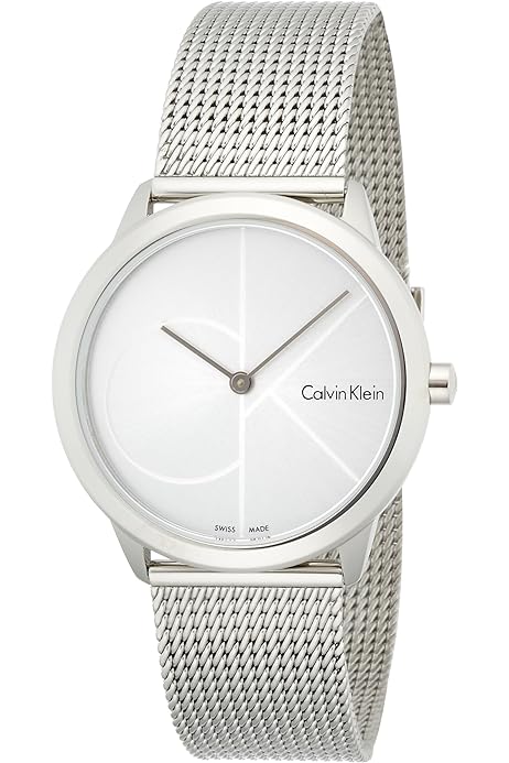  Shop Authentic Calvin Klein Minimal Silver Dial Silver Mesh Bracelet Watch for Men - K3M211Y6 - Luxxuri