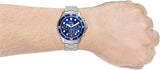  Shop Authentic Fossil FB-03 Chronograph Blue Dial Silver Steel Strap Watch for Men - FS5724 - Luxxuri