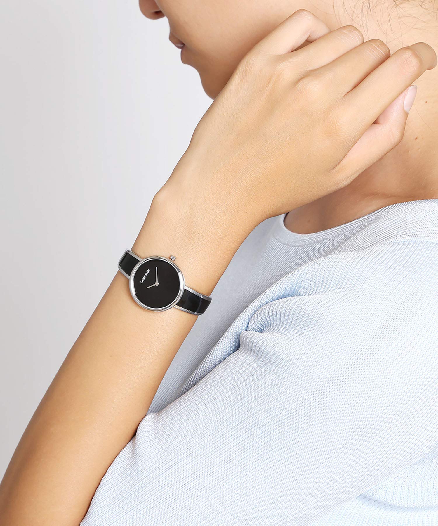  Shop Authentic Calvin Klein Seduce Black Dial Two Tone Steel Strap Watch for Women - K4E2N111 - Luxxuri