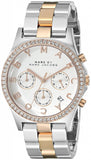  Shop Authentic Marc Jacobs Henry Chronograph Silver Dial Two Tone Steel Strap Watch for Women - MBM3106 - Luxxuri