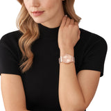  Shop Authentic Michael Kors Lennox Three Hand Rose Gold Dial Rose Gold Mesh Strap Watch For Women - MK7336 - Luxxuri