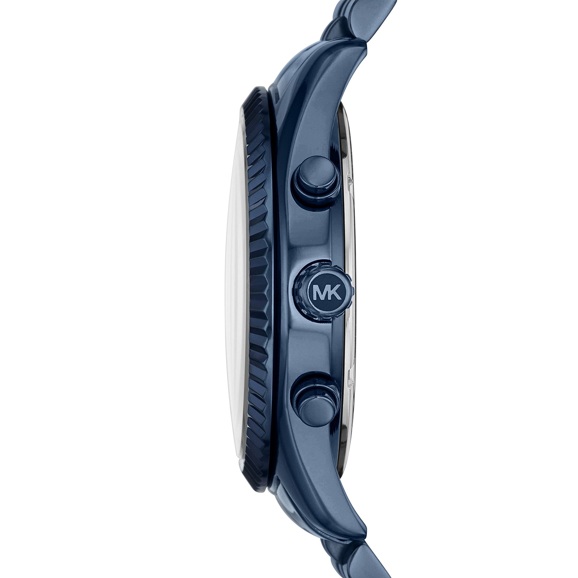  Shop Authentic Michael Kors Lexington Chronograph Blue Dial Blue Steel Strap Watch for Men - MK8480 - Luxxuri