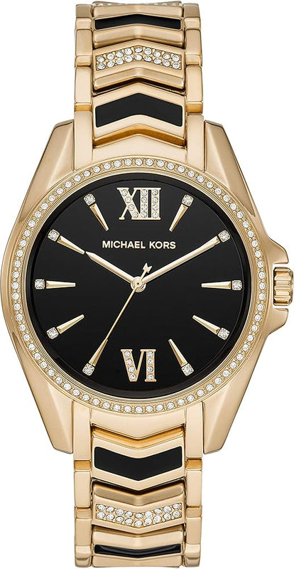  Shop Authentic Michael Kors Whitney Quartz Black Dial Two Tone Steel Strap  Watch For Women - MK6743 - Luxxuri