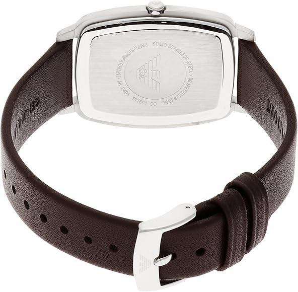  Shop Authentic Emporio Armani Retro Quartz Blue Dial Black Leather Strap Watch For Men - AR2491 - Luxxuri