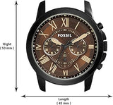  Shop Authentic Fossil Grant Chronograph Brown Dial Brown Leather Strap Watch for Men - FS5088 - Luxxuri