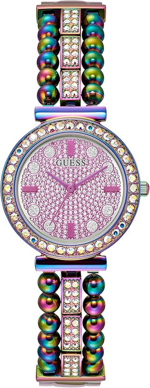  Shop Authentic Guess Intricate Iridescent Crystals Purple Dial Purple Steel Strap Watch for Women - GW0401L4 - Luxxuri