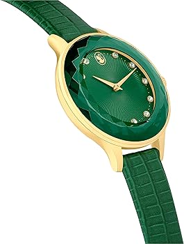  Shop Authentic Swarovski Octea Nova Crystals Green Dial Green Leather Strap Watch for Women - 5650005 - Luxxuri