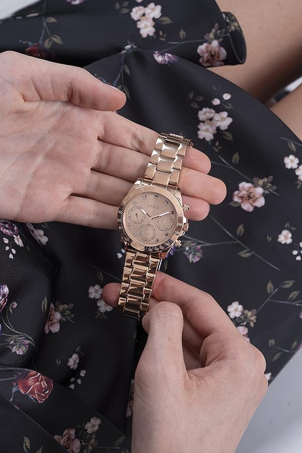  Shop Authentic Guess Eclipse Rose Gold Dial Rose Gold Steel Strap Watch for Women - GW0314L3 - Luxxuri