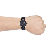  Shop Authentic Fossil Neutra Chronograph Blue Dial Blue Leather Strap Watch for Men - FS5454 - Luxxuri