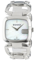  Shop Authentic Gucci G-Class Mother of Pearl Dial Silver Steel Strap Watch For Women - YA125404 - Luxxuri