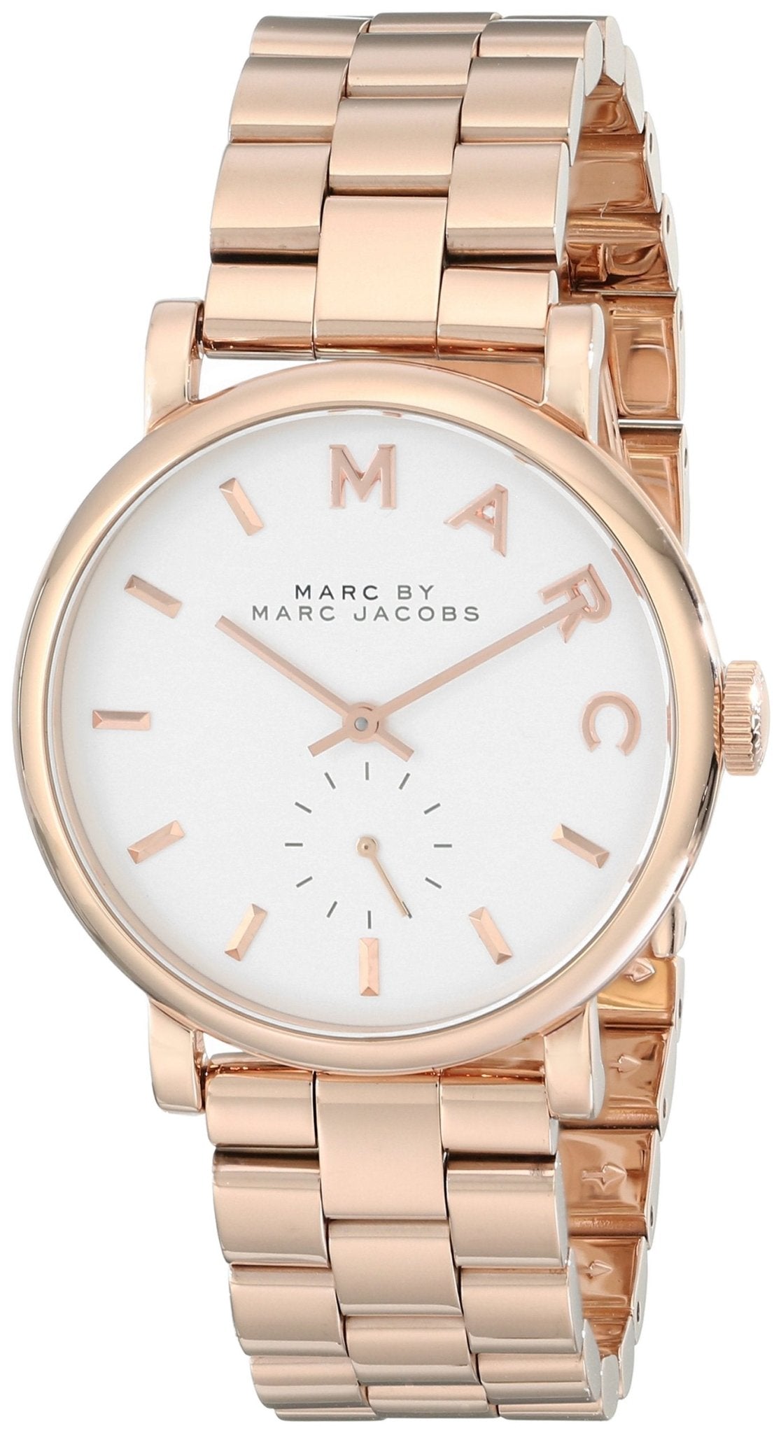  Shop Authentic Marc Jacobs Baker White Dial Rose Gold Steel Strap Watch for Women - MBM3244 - Luxxuri