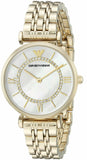  Shop Authentic Emporio Armani Gianni T Bar White Mother of Pearl Dial Gold Steel Strap Watch For Women - AR1907 - Luxxuri