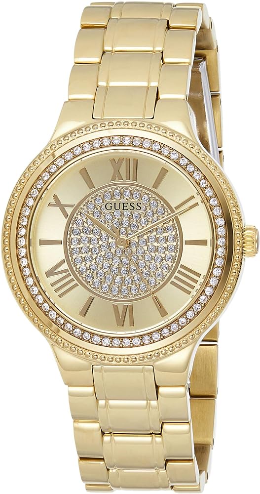  Shop Authentic Guess Madison Diamonds Gold Dial Gold Steel Strap Watch for Women - W0637L2 - Luxxuri