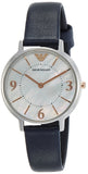  Shop Authentic Emporio Armani Kappa White Mother of Pearl Dial Black Leather Strap Watch For Women - AR2509 - Luxxuri