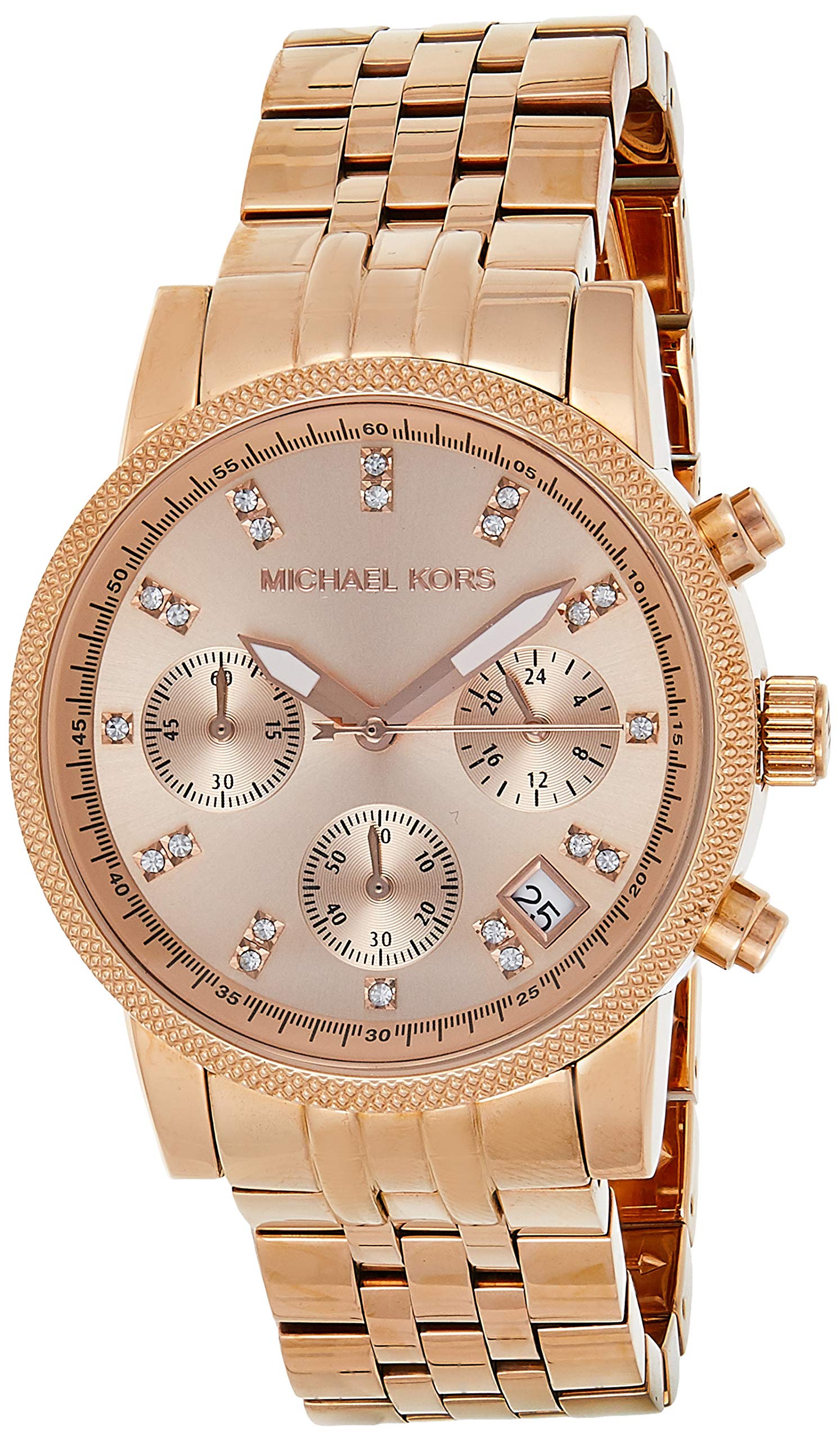  Shop Authentic Michael Kors Damen White Dial Rose Gold Steel Strap Watch for Women - MK5026 - Luxxuri