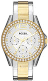 Shop Authentic Fossil Riley White Dial Two Tone Steel Strap Watch for Women - ES3204 - Luxxuri