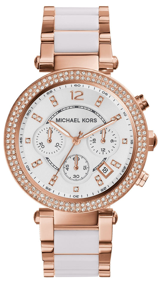  Shop Authentic Michael Kors Parker White Dial Two Tone Steel Strap Watch for Women - MK5774 - Luxxuri