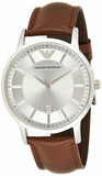  Shop Authentic Emporio Armani Renato Silver Dial Brown Leather Strap Watch For Men - AR2463 - Luxxuri