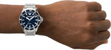  Shop Authentic Emporio Armani Meccanico Automatic Blue Dial Silver Steel Strap Watch For Men - AR60059 - Luxxuri