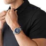  Shop Authentic Michael Kors Slim Runway Chronograph Blue Dial Grey Steel Strap Watch For Men - MK8987 - Luxxuri