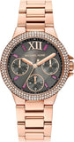  Shop Authentic Michael Kors Camille Chronograph Grey Dial Rose Gold Steel Strap Watch For Women - MK6983 - Luxxuri