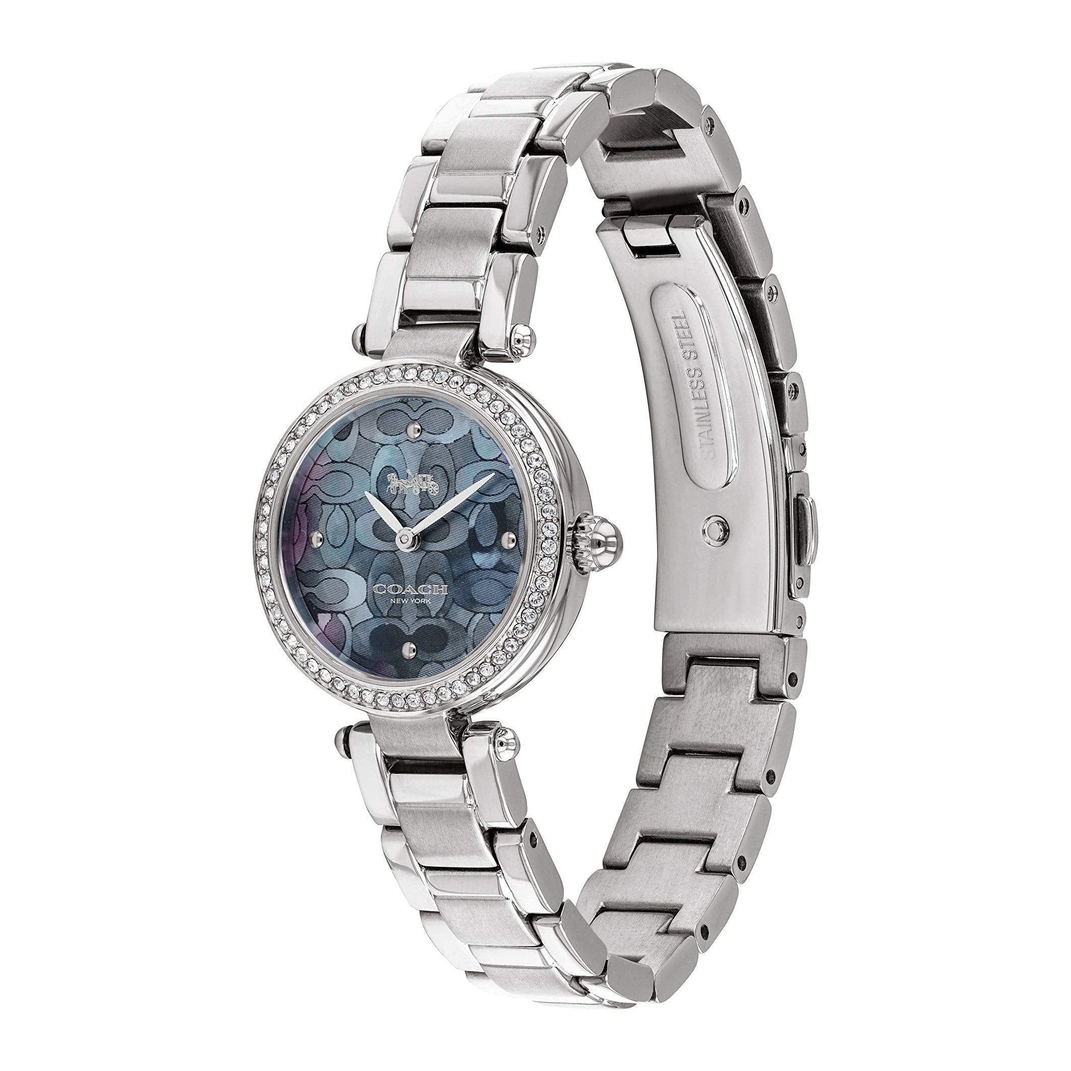 Coach Park Mother of Pearl Blue Dial Silver Steel Strap Watch for Women - 14503224