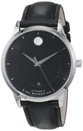  Shop Authentic Movado 1881 Automatic Black Dial Black Leather Strap Watch for Men - 606873 - Luxxuri