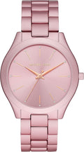  Shop Authentic Michael Kors Slim Runway Pink Dial Pink Steel Strap Watch For Women - MK4456 - Luxxuri