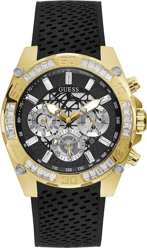 Shop Authentic Guess Trophy Multifunction Black Dial Black Rubber Strap Watch for Men - GW0333G2 - Luxxuri