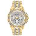  Shop Authentic Bulova Crystal Collection Octova White Dial Gold Steel Strap Watch for Men - 98C126 - Luxxuri
