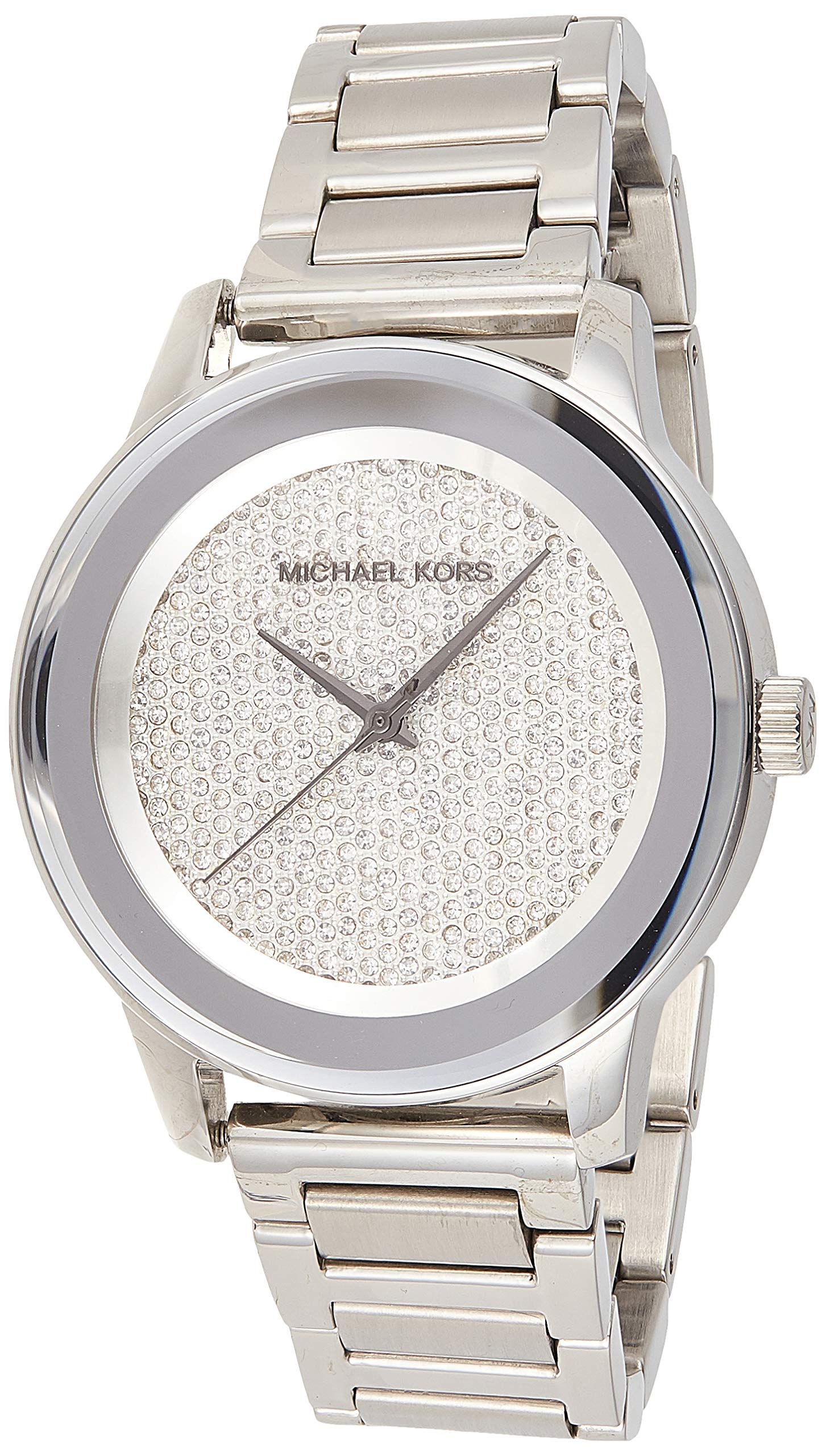  Shop Authentic Michael Kors Kinley Diamond Pave Silver Dial Silver Steel Strap Watch for Women - MK5996 - Luxxuri