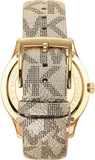  Shop Authentic Michael Kors Runway Three Hand Quartz Gold Dial Brown Leather Strap Watch For Women - MK6999 - Luxxuri